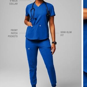 Fabletics Royal Blue Scrubs Set